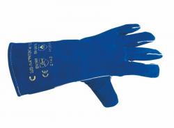 Zvrask rukavice PATON z modrej hovdzej tiepenky